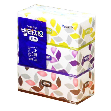 Giấy ăn hộp Bellagio Monalisa 180 tờ 벨라지오 각티슈 180매 3입