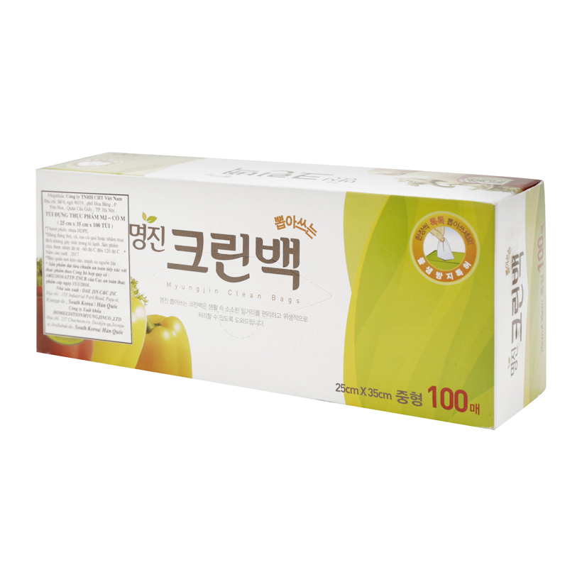 tui dung thuc pham MYUNGJIN size M 100 cai (25x35cm)